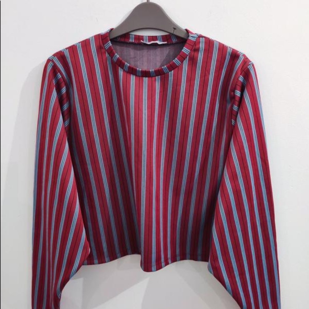 Zara Multicolored oversized sweatshirt with shoulder pads